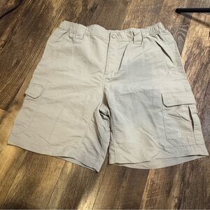 The North Face Shorts Men Large Beige Belted Cargo 100% Nylon Hike Camp Fish